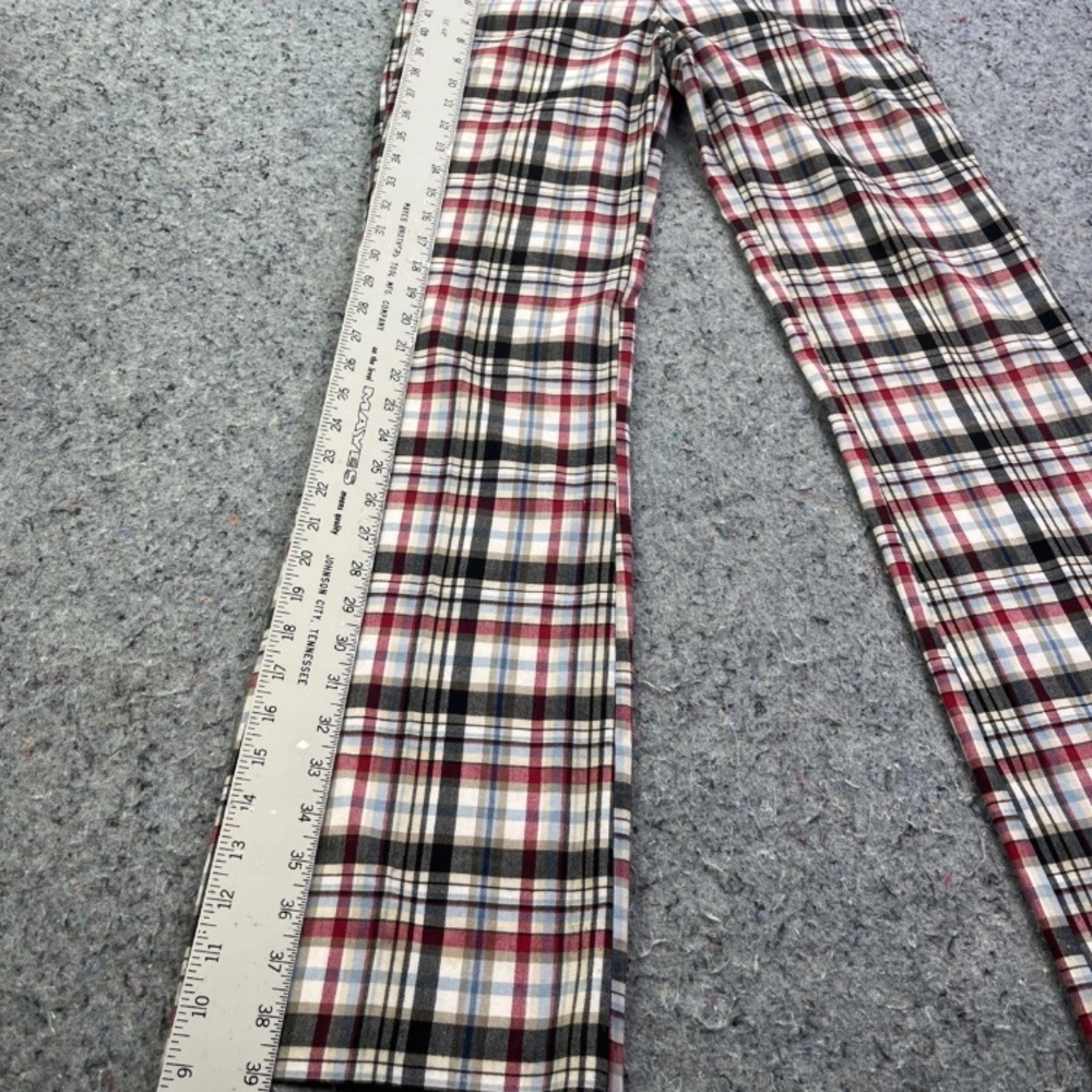 Tracy Evans Checkered Wide-Leg Pants - Red, Black, Cream - Picture 5 of 6